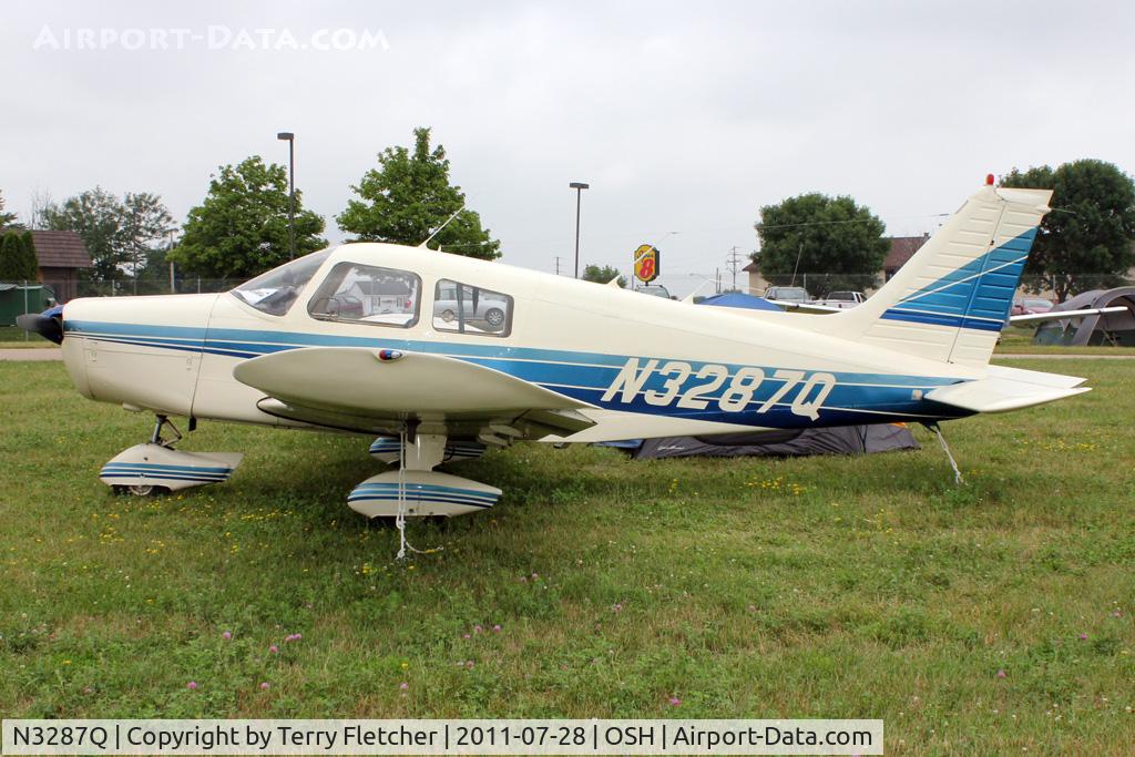 N3287Q, 1977 Piper PA-28-140 C/N 28-7725222, Aircraft in the camping areas at 2011 Oshkosh