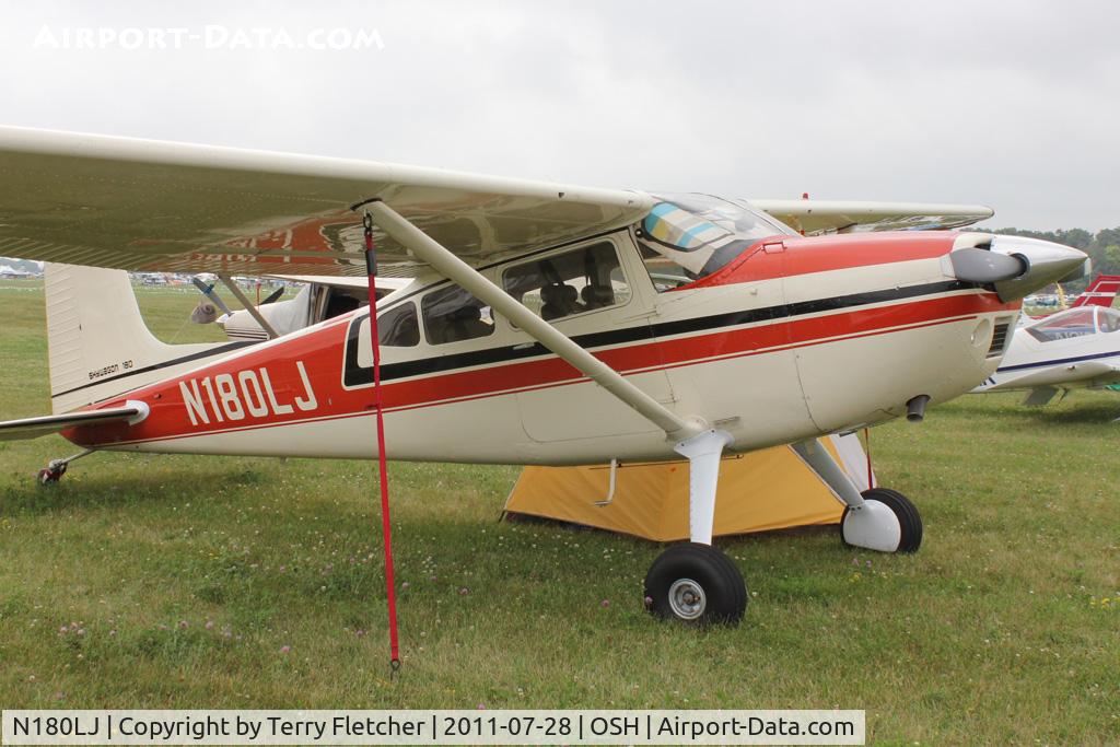 N180LJ, 1973 Cessna 180J C/N 18052408, Aircraft in the camping areas at 2011 Oshkosh