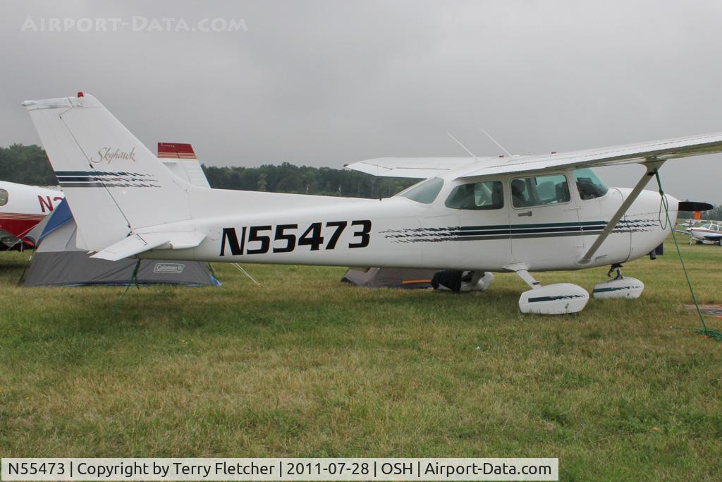 N55473, 1981 Cessna 172P C/N 17275188, Aircraft in the camping areas at 2011 Oshkosh