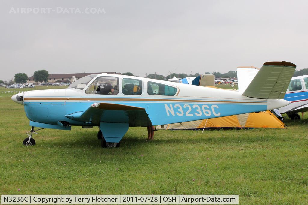 N3236C, 1954 Beech E35 C/N D-3901, Aircraft in the camping areas at 2011 Oshkosh