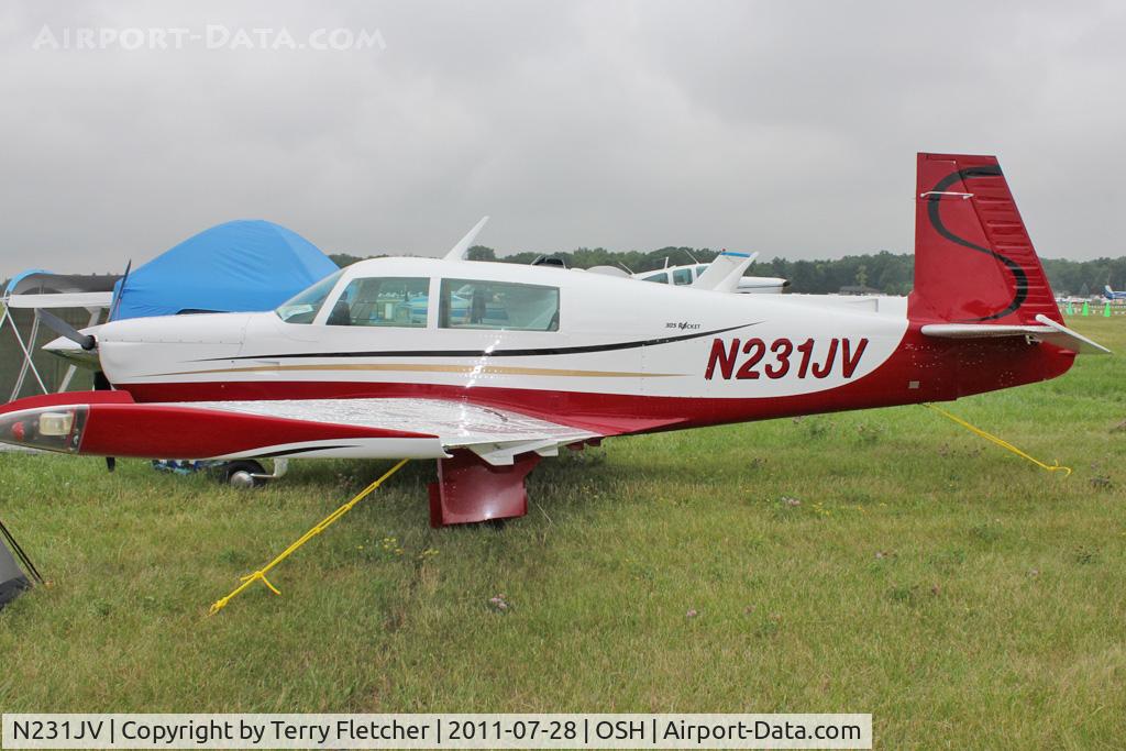 N231JV, 1979 Mooney M20K C/N 25-0279, Aircraft in the camping areas at 2011 Oshkosh