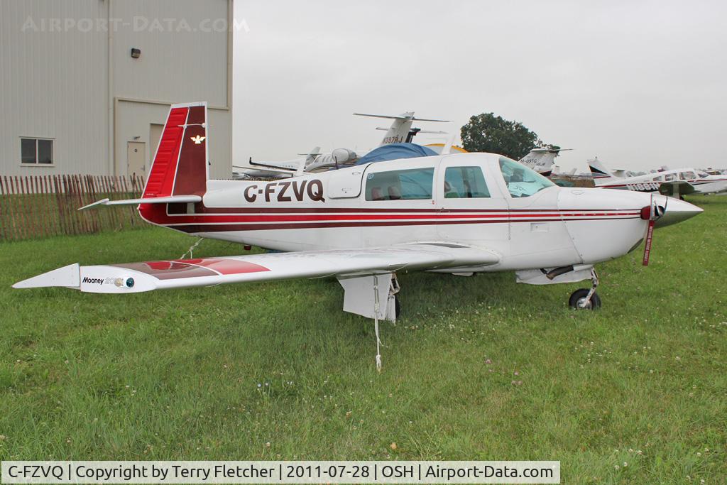 C-FZVQ, 1978 Mooney M20J 201 C/N 24-0620, Aircraft in the camping areas at 2011 Oshkosh