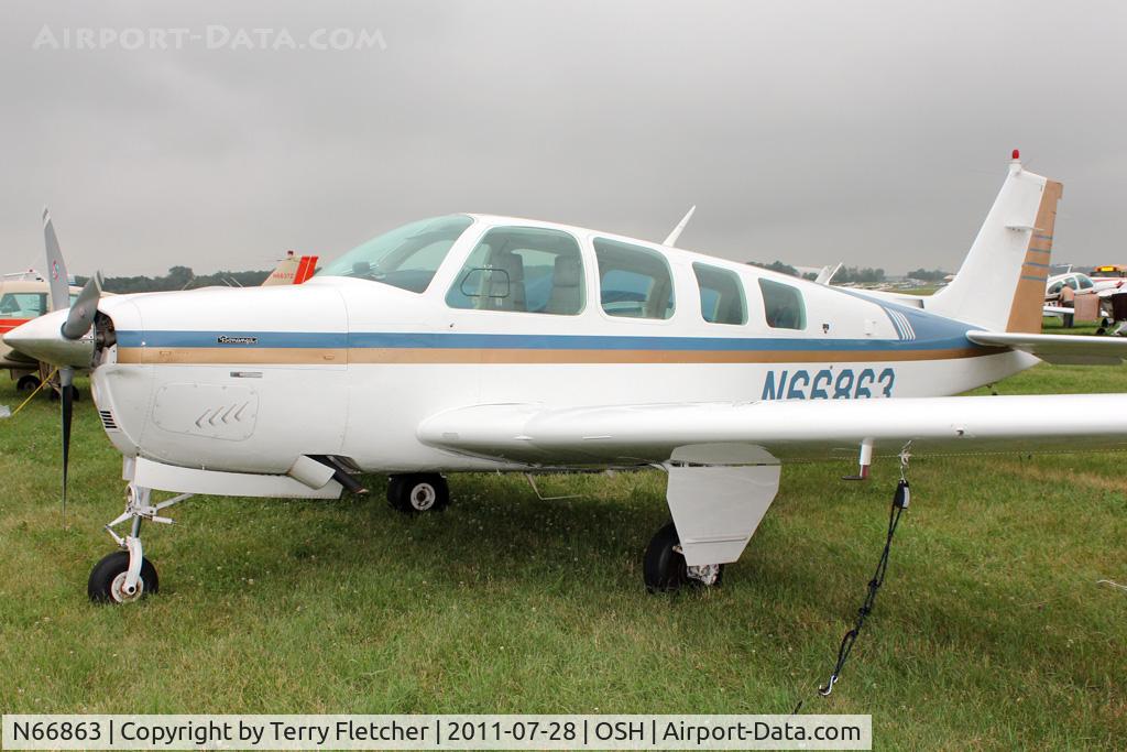 N66863, 1983 Beech A36 Bonanza 36 C/N E-2086, Aircraft in the camping areas at 2011 Oshkosh