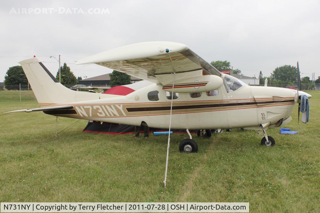 N731NY, 1980 Cessna P210N Pressurised Centurion C/N P21000516, Aircraft in the camping areas at 2011 Oshkosh