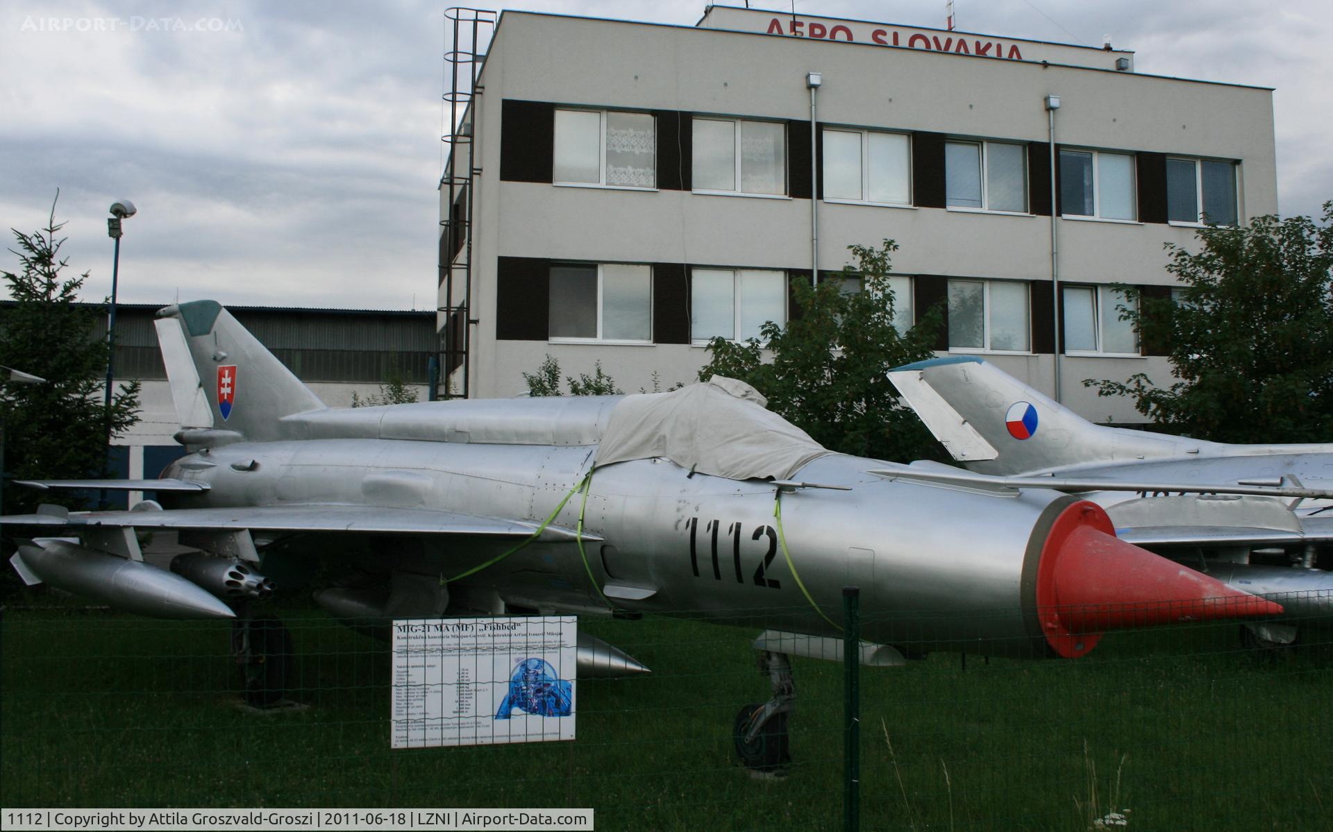 1112, Mikoyan-Gurevich MiG-21MA C/N 961112, Nitra Janikovce Airport - Slovakia (Slovak Republik) SK
