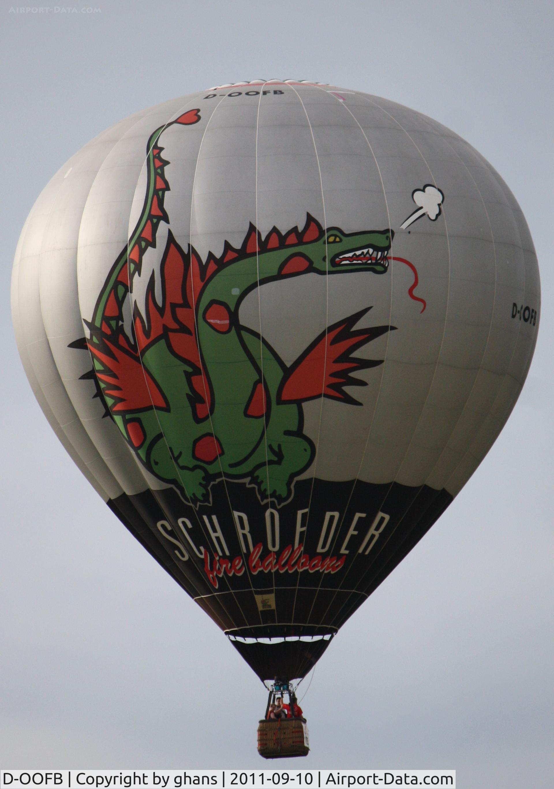 D-OOFB, 1998 Schroeder Fire Balloons G C/N 652, WIM 2011 Schroeder Fireballoons