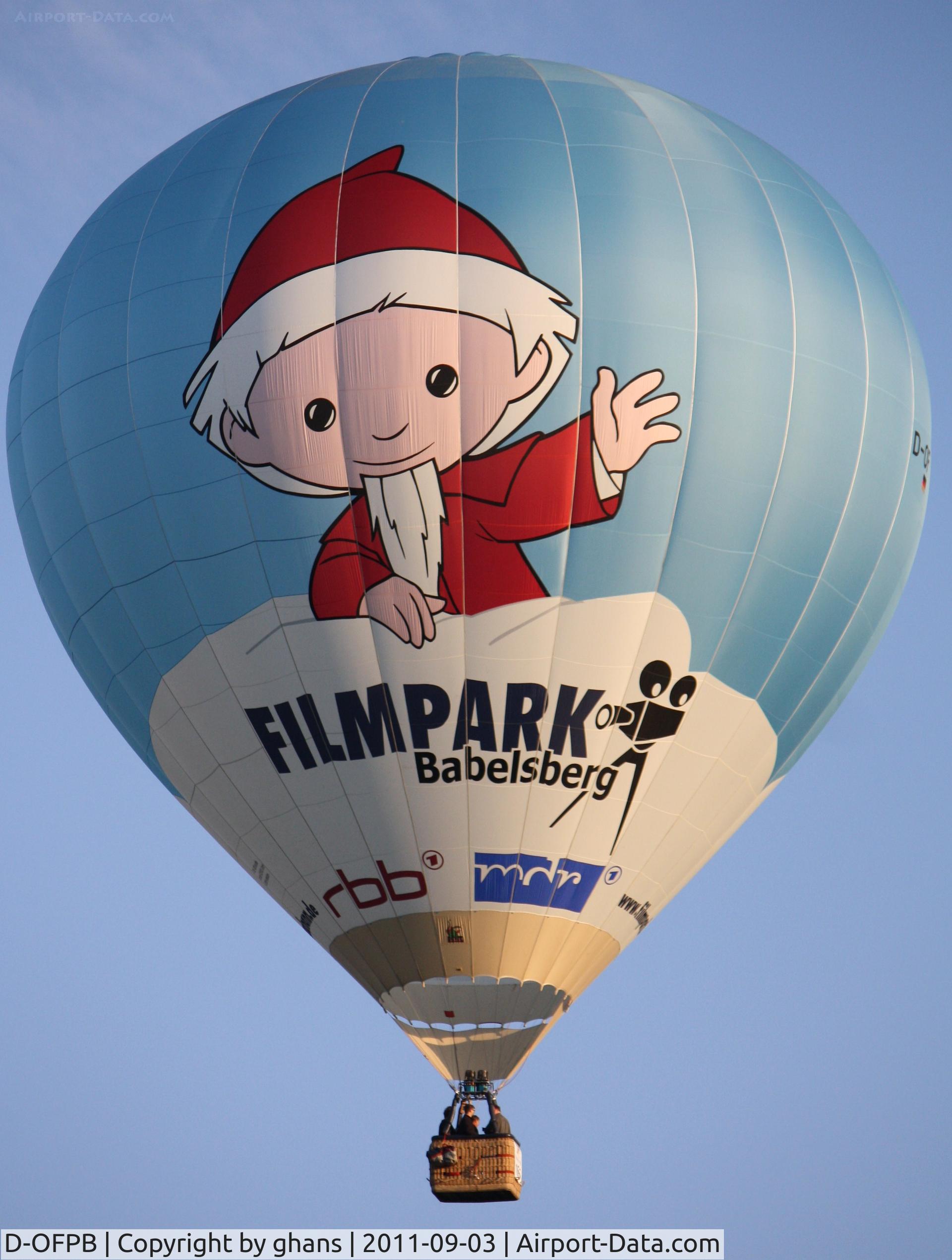 D-OFPB, 2009 Schroeder Fire Balloons G.34/24 C/N ?, WIM 2011 Filmpark Babelsberg