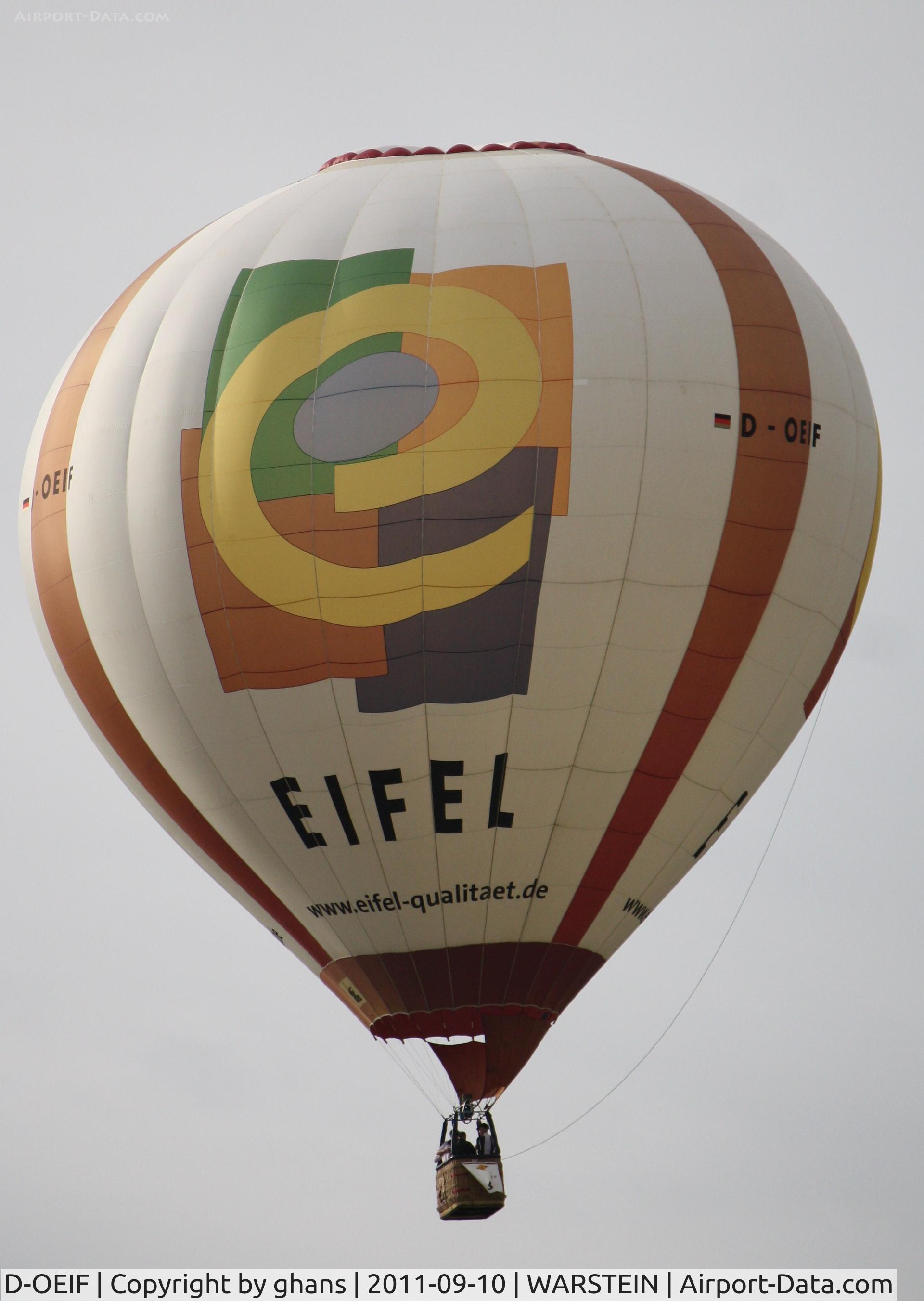 D-OEIF, 2004 Schroeder Fire Balloons G34/24 C/N 1121, WIM 2011 'Eifel'
