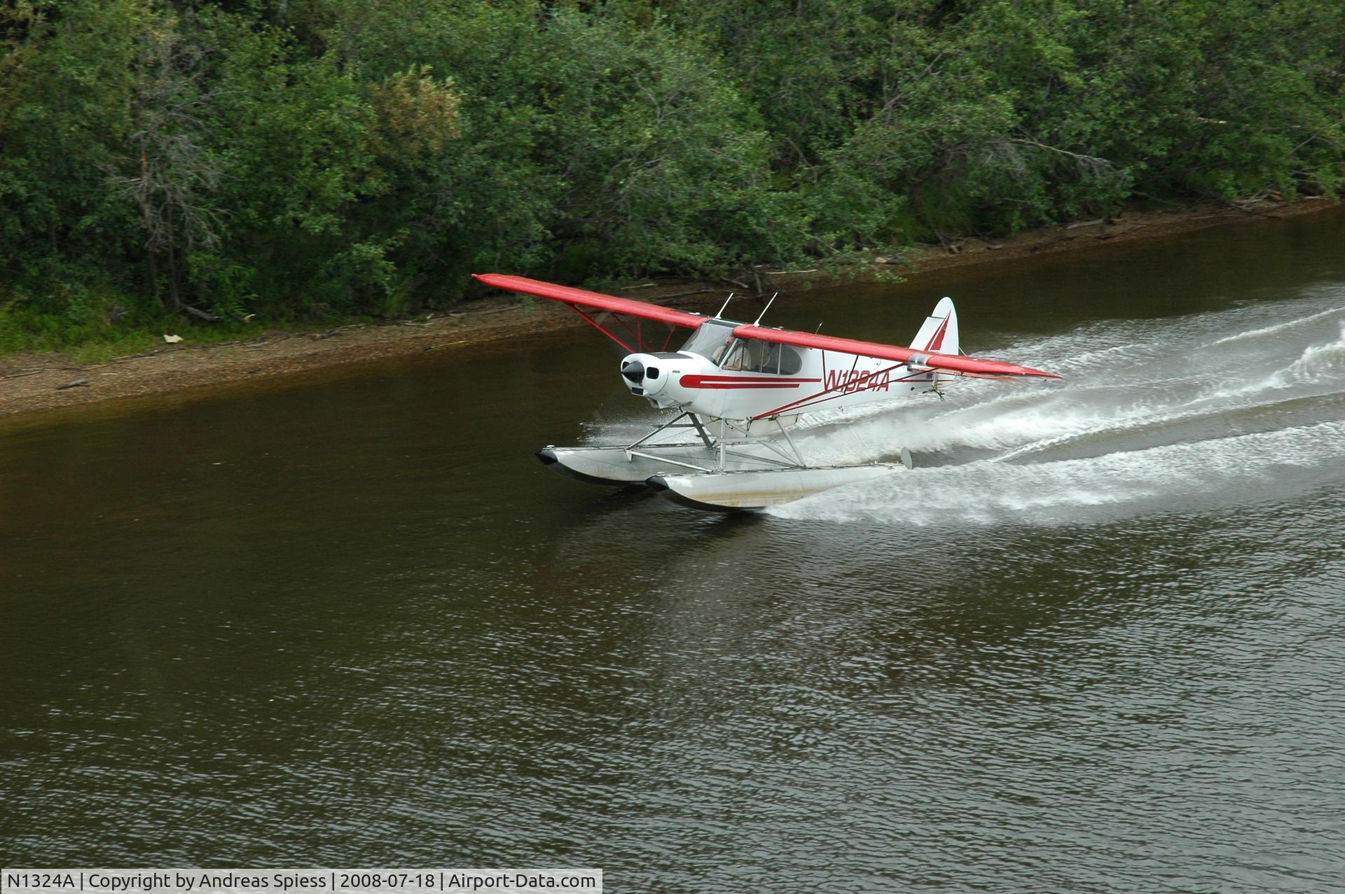 N1324A, 1951 Piper PA-18-125 Super Cub C/N 18-1134, Chena River, Fairbanks, AK