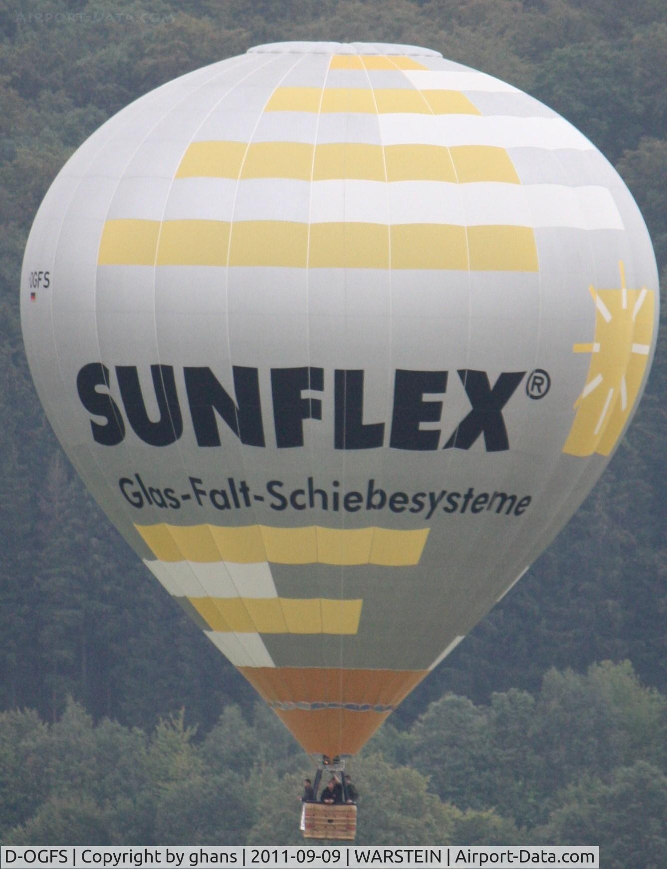 D-OGFS, 2008 Schroeder Fire Balloons G34/24 C/N 1341, WIM 2011 'Sunflex'