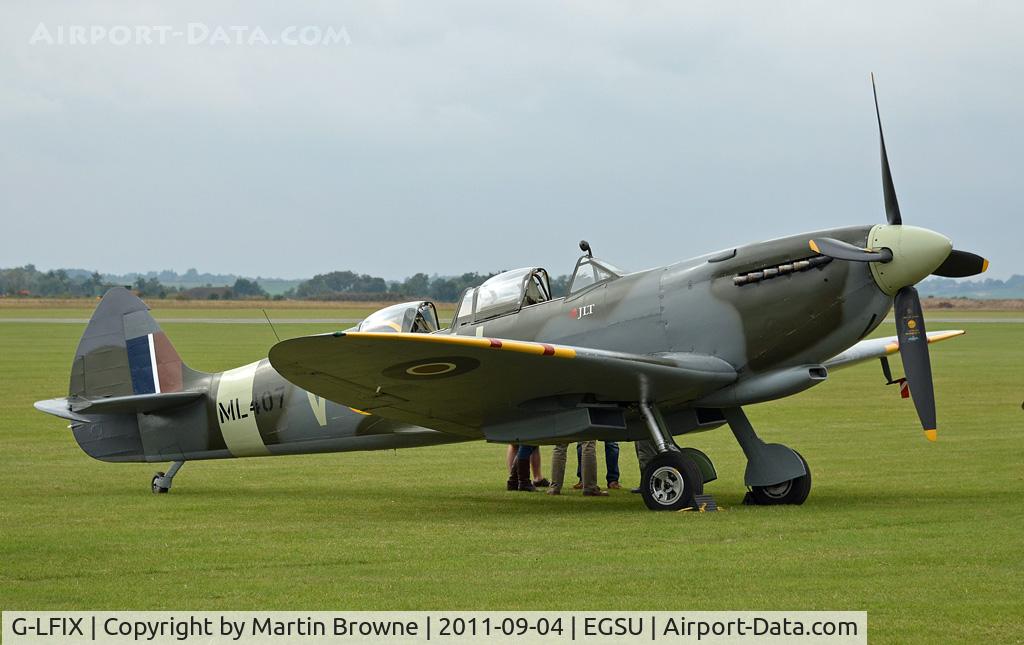 G-LFIX, 1944 Supermarine 509 Spitfire LF.IX (T.IX) C/N CBAF.8463, THE GRACE SPITFIRE ON A DULL AND RAINY DAY