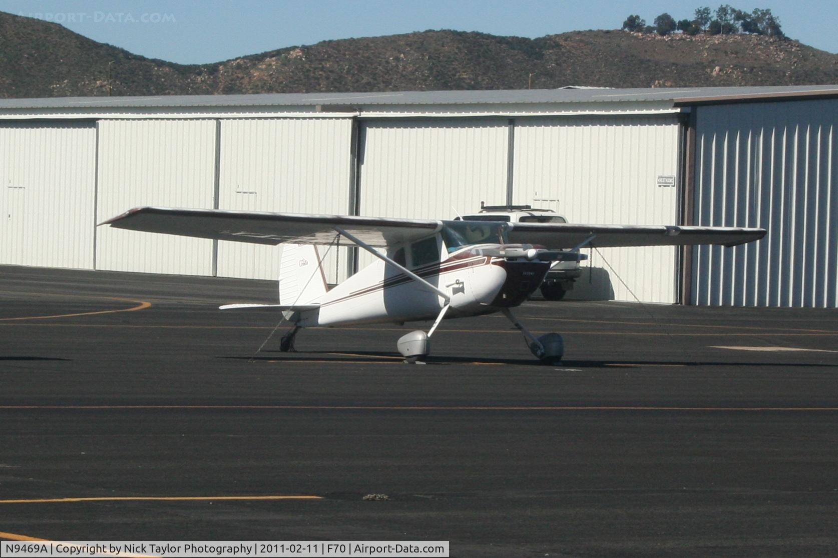 N9469A, 1949 Cessna 140A C/N 15290, Parked with the derelict air force