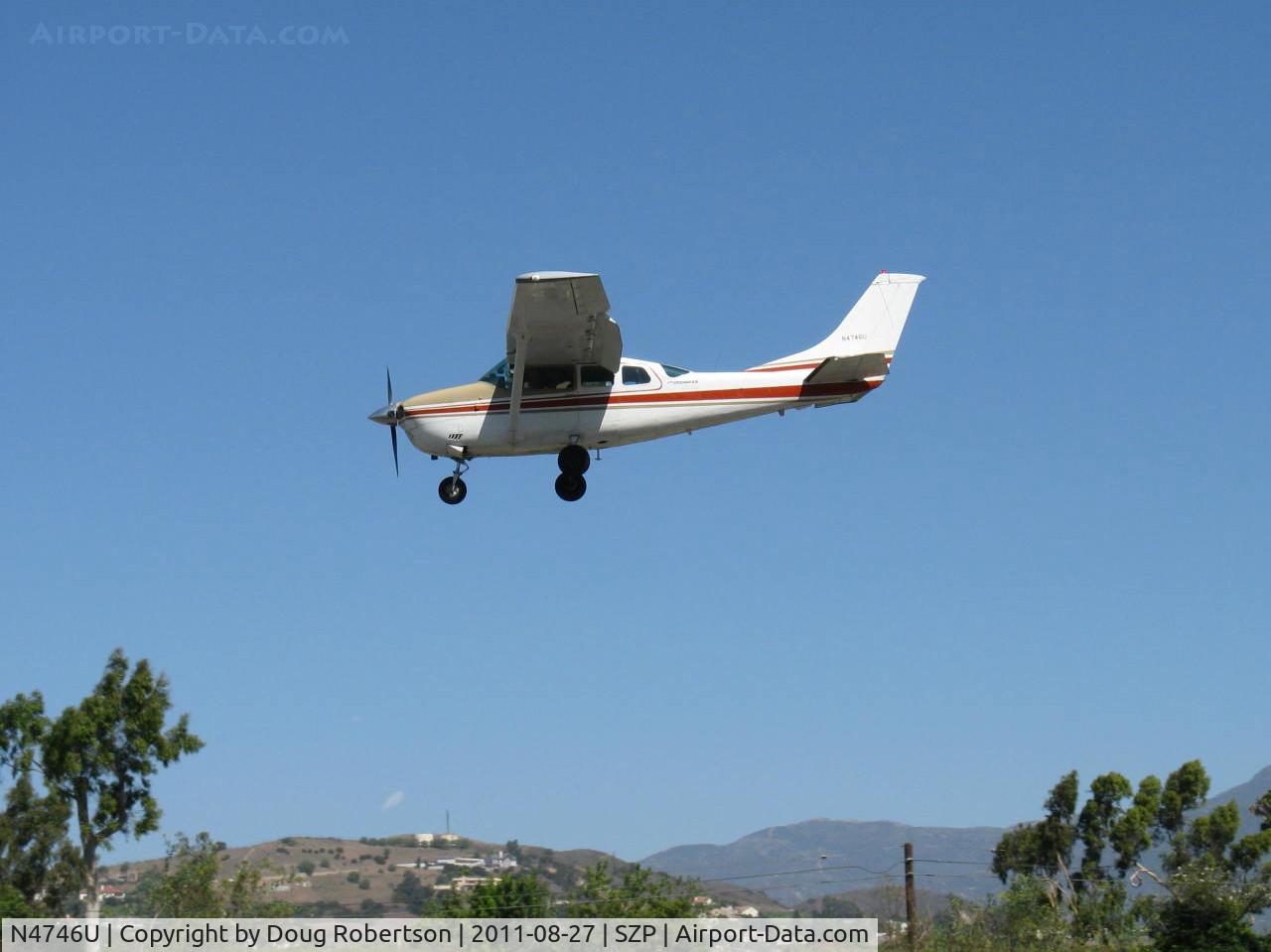 N4746U, 1979 Cessna TU206G Turbo Stationair C/N U20605079, 1979 Cessna TU206G TURBO STATIONAIR, Continental TSIO-520 285 Hp, on final Rwy 22