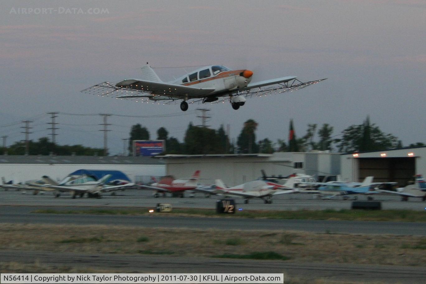 N56414, 1973 Piper PA-28-180 C/N 287305588, Taking off Rwy 24