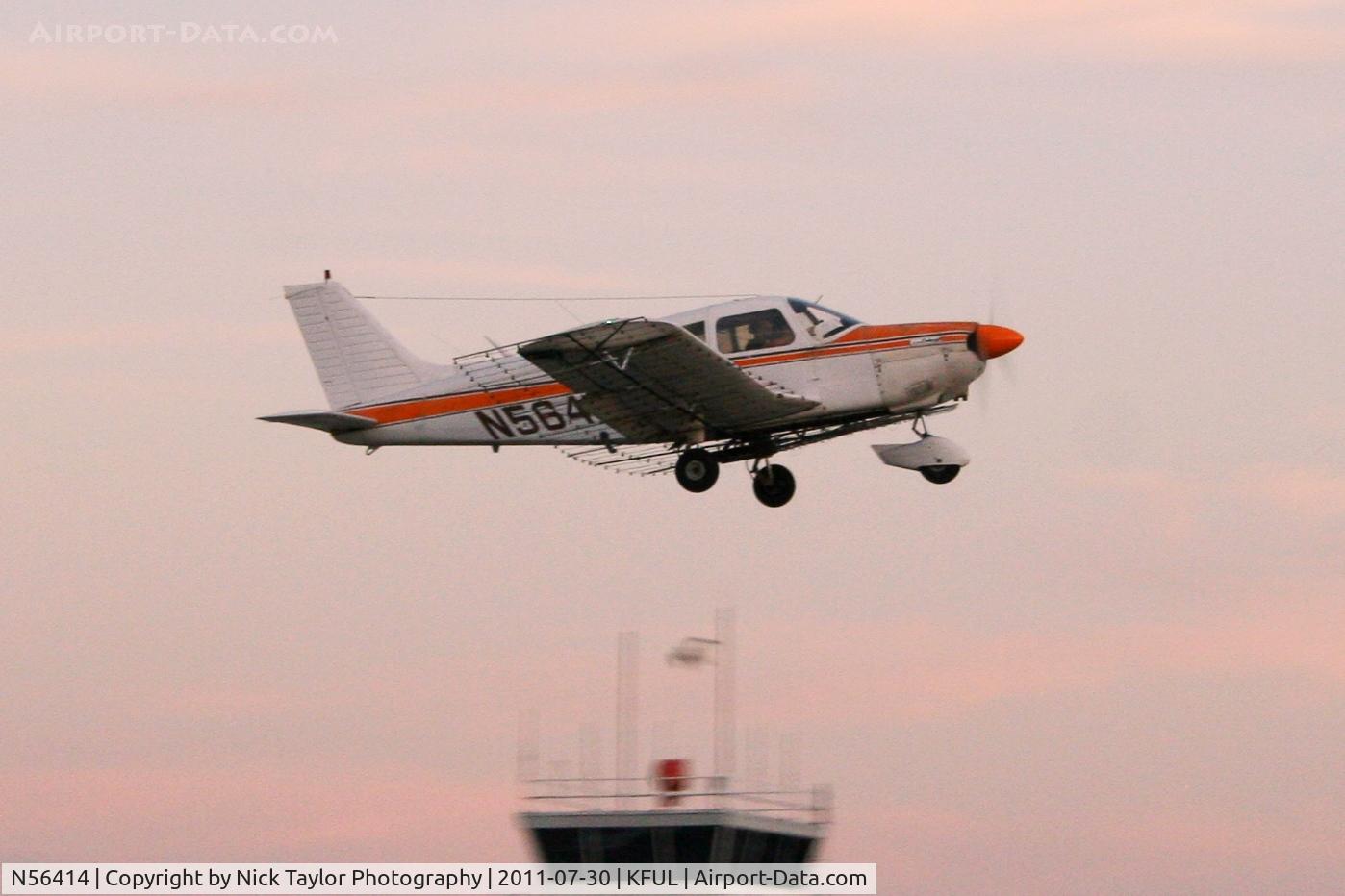 N56414, 1973 Piper PA-28-180 C/N 287305588, Departing 24