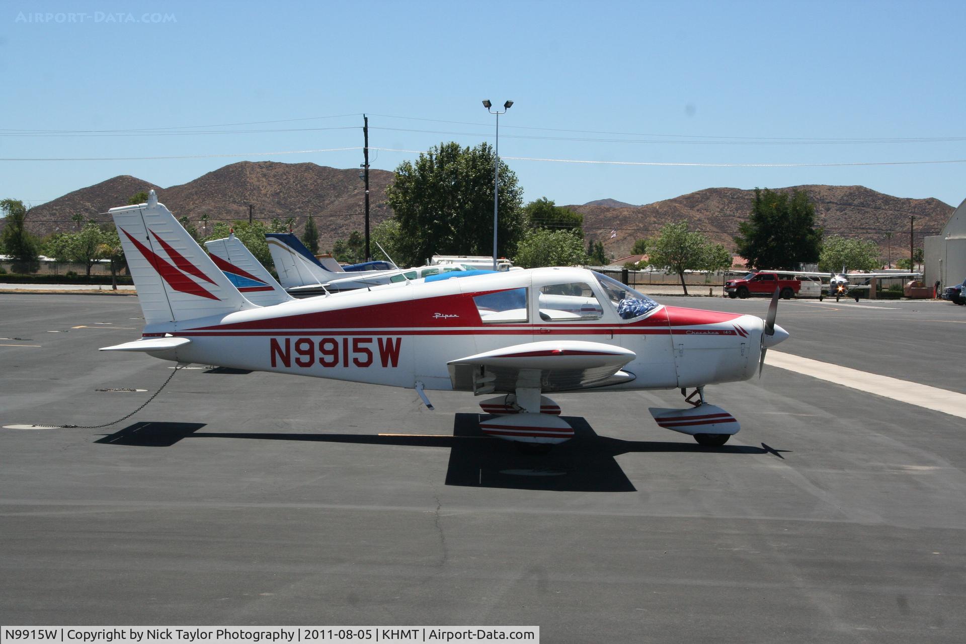 N9915W, 1967 Piper PA-28-140 C/N 28-23436, Parked at Hemet