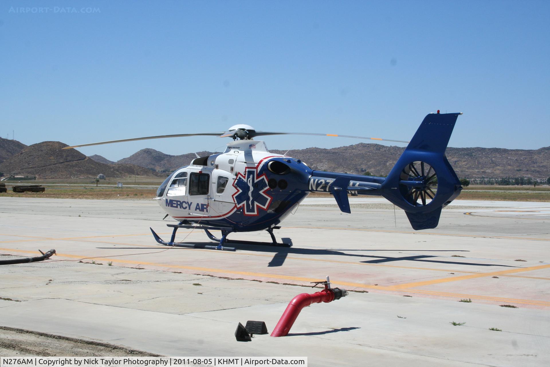 N276AM, 2008 Eurocopter EC-135P-2+ C/N 0738, On standby at Hemet