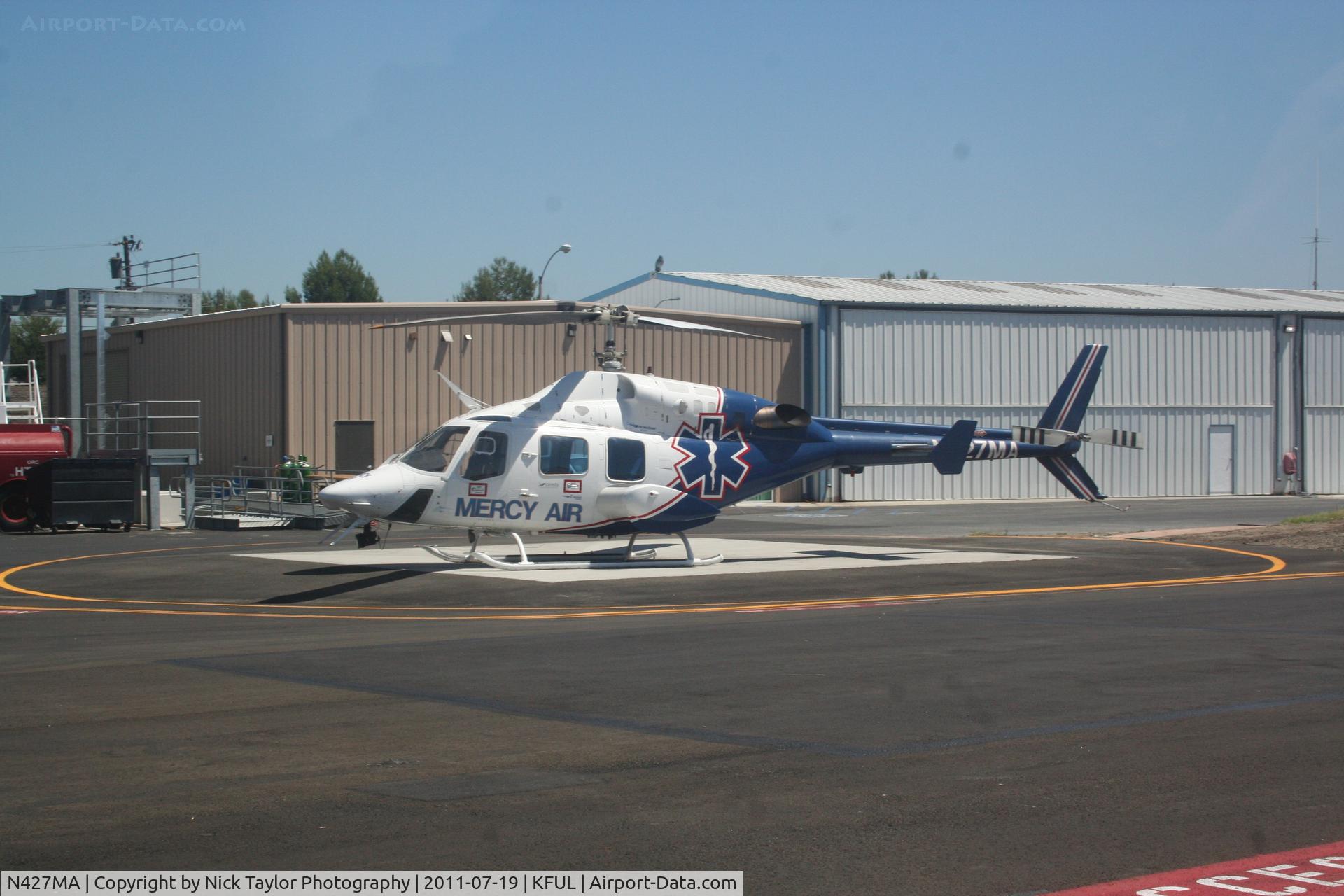N427MA, 1987 Bell 222UT C/N 47558, On standby