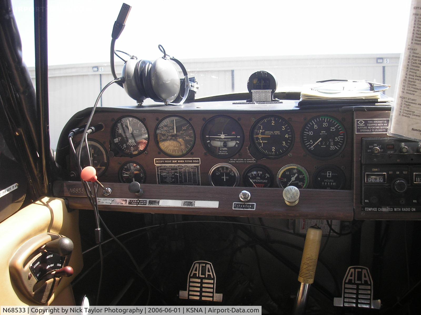 N68533, 1972 Bellanca 7ECA Citabria C/N 873-72, Panel of Citabria 533