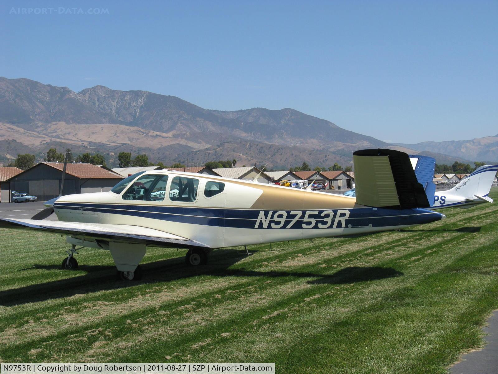 N9753R, 1960 Beech M35 Bonanza C/N D-6241, 1960 Beech M35 BONANZA, Continental IO-470-C 250 Hp
