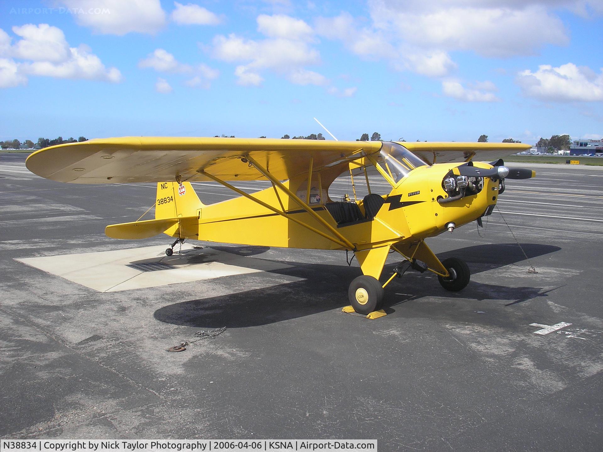N38834, 1941 Piper J3F-65 Cub C/N 7321, In new tie down spot