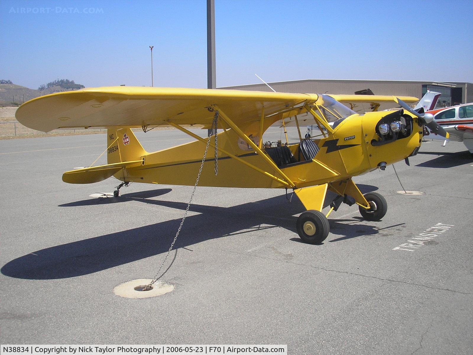 N38834, 1941 Piper J3F-65 Cub C/N 7321, Lunch at French Valley