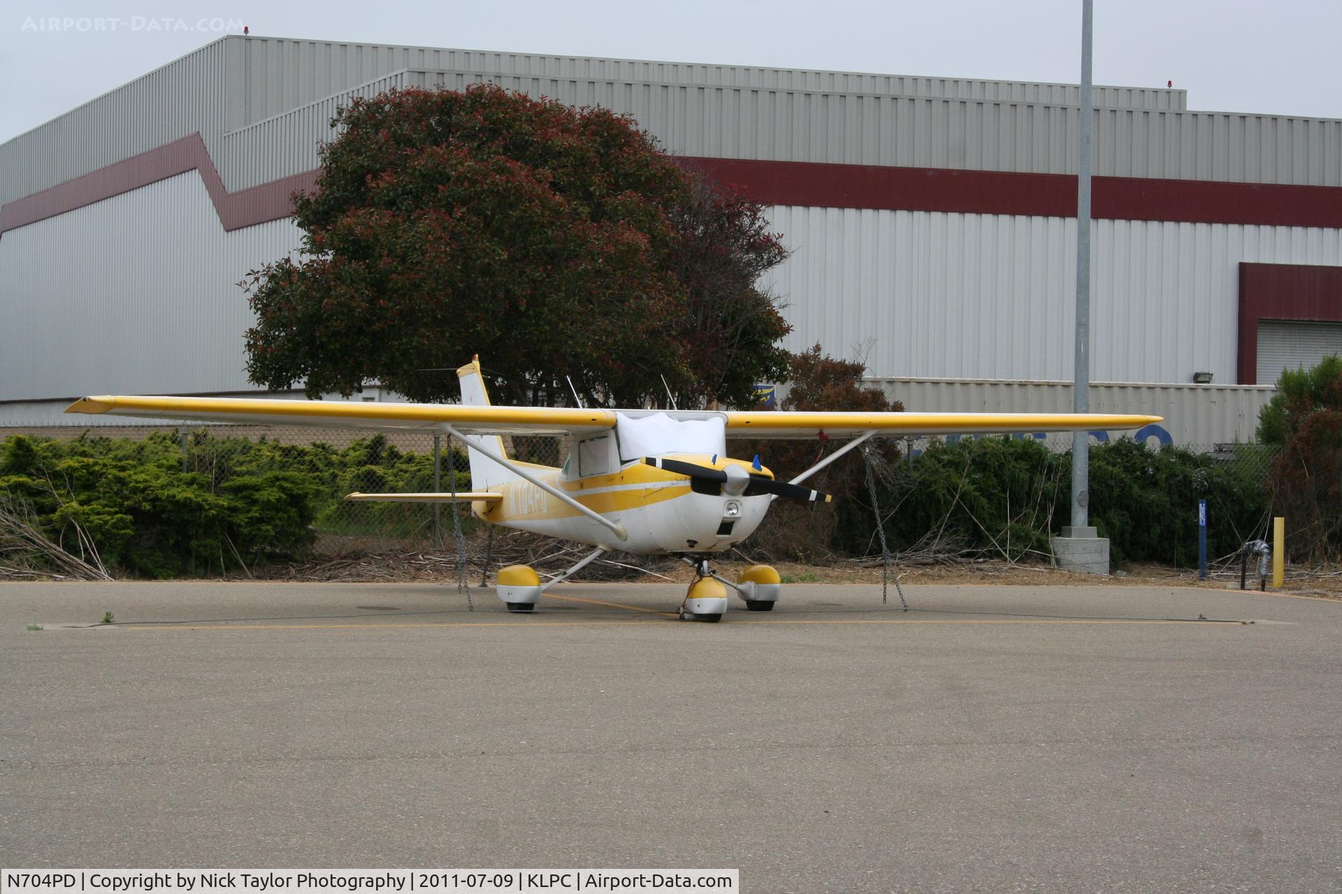 N704PD, 1976 Cessna 150M C/N 15078758, Parked on the south side