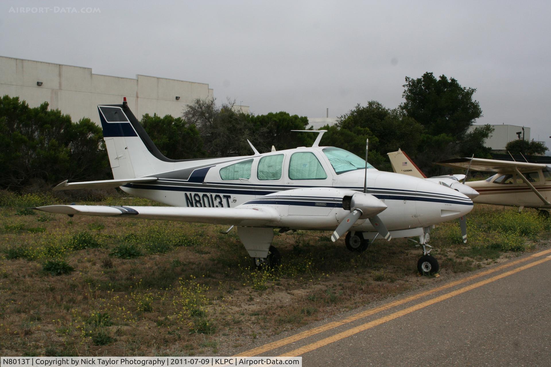 N8013T, Beech B-55 C/N TC-1531, Parked on the south side