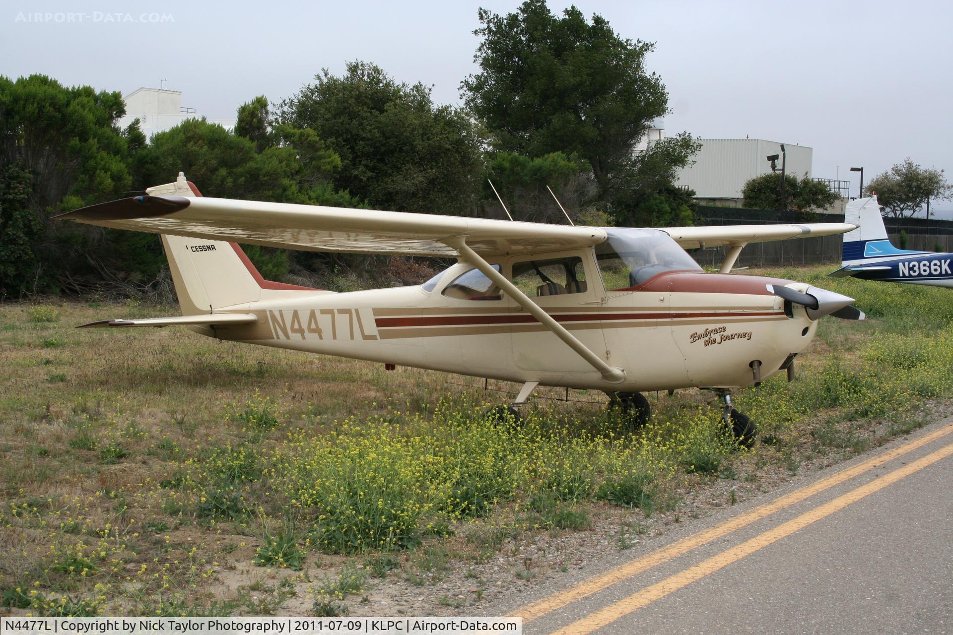 N4477L, 1966 Cessna 172G C/N 17254572, Parked on the south side