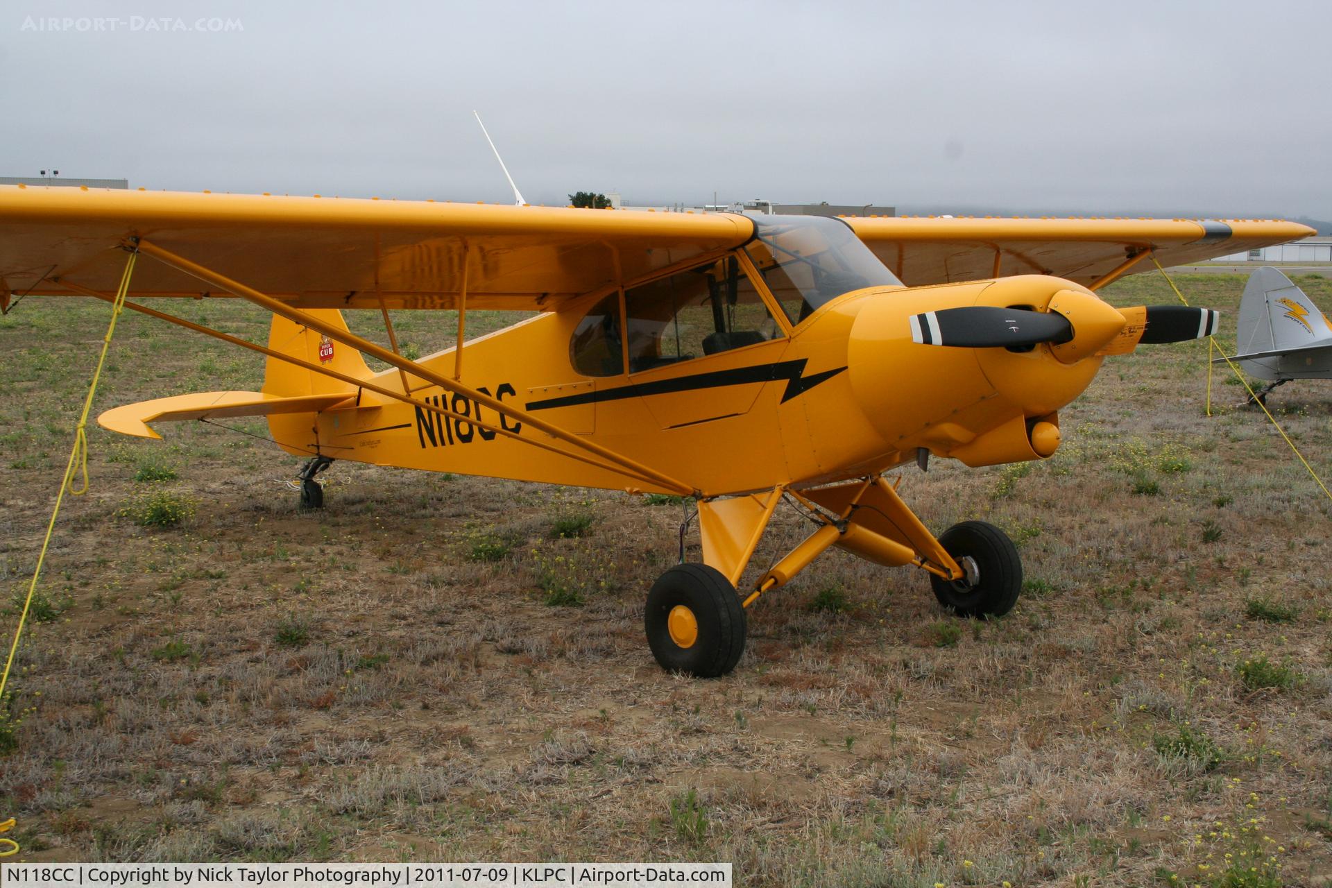 N118CC, 2002 Piper/CubCrafters PA-18-150 C/N 9950CC, Lompoc Piper Cub fly in 2011