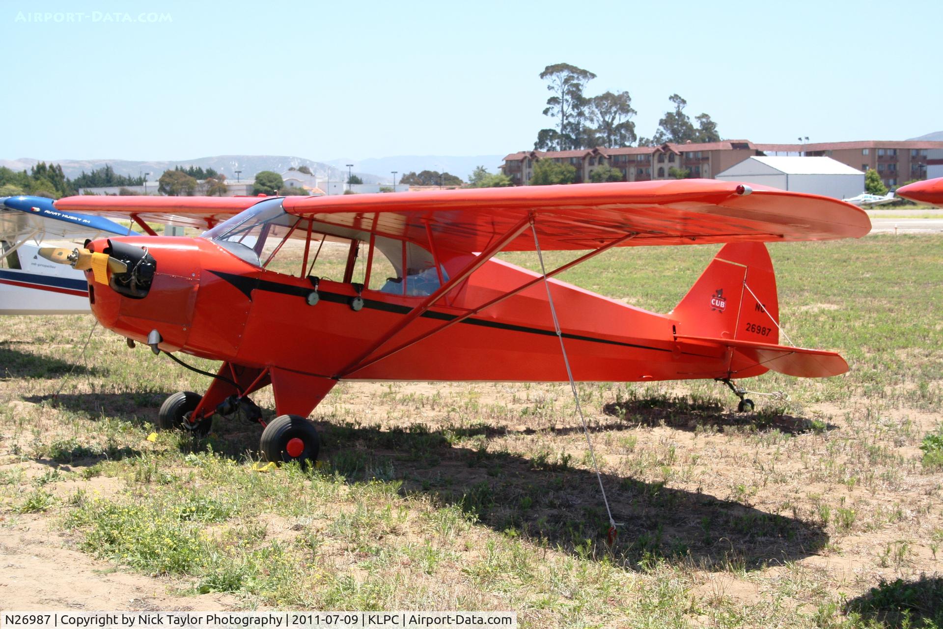 N26987, 1940 Piper J5A Cub Cruiser C/N 5-15, Lompoc Piper Cub fly in 2011