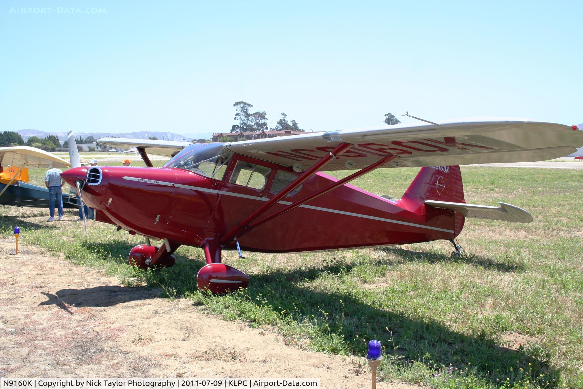 N9160K, 1947 Stinson 108-1 Voyager C/N 108-2160, Lompoc Piper Cub fly in 2011