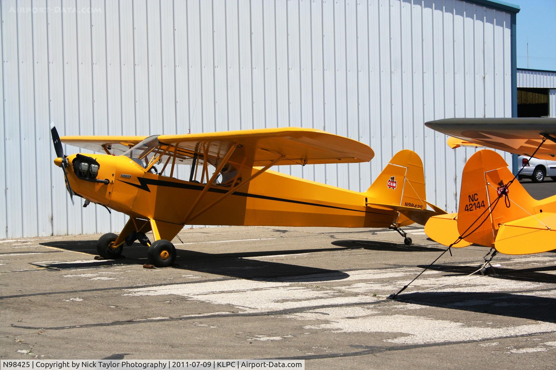 N98425, 1946 Piper J3C-65 Cub Cub C/N 18612, Lompoc Piper Cub fly in 2011