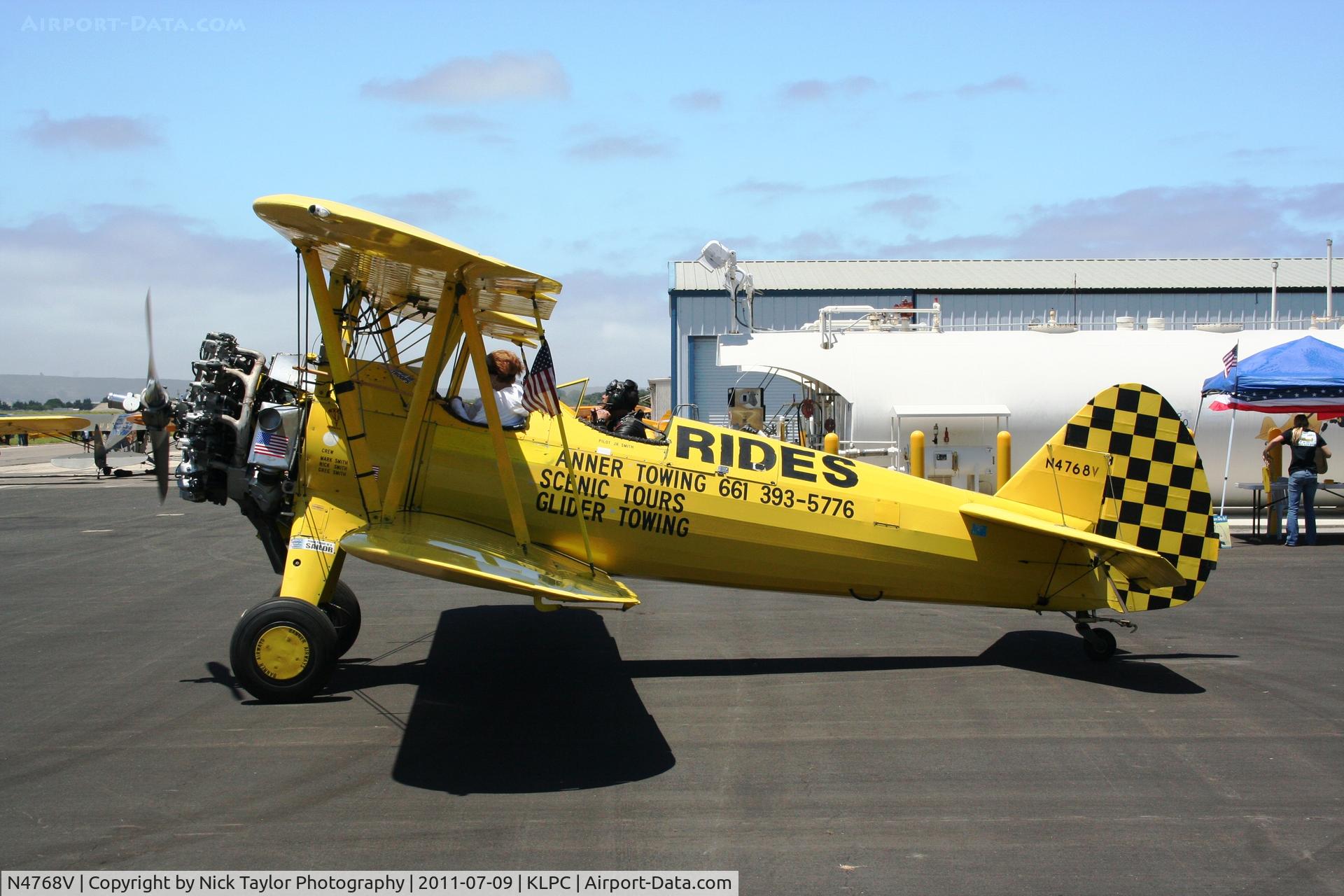 N4768V, Boeing E75 C/N 75-5737, Lompoc Piper Cub fly in 2011