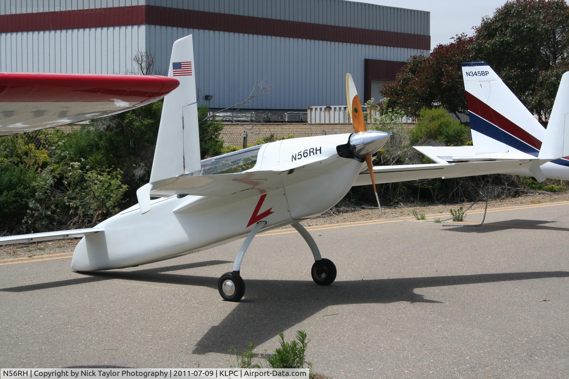 N56RH, 1983 Rutan VariEze C/N 1103, Lompoc Piper Cub fly in 2011