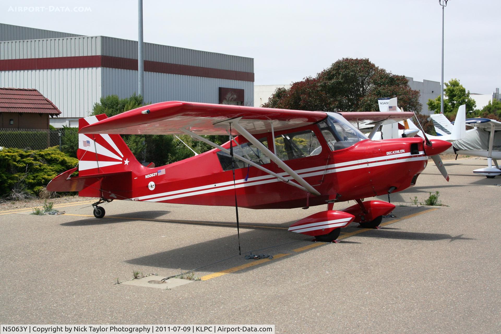 N5063Y, 1979 Bellanca 8KCAB Decathlon C/N 582-80, Lompoc Piper Cub fly in 2011