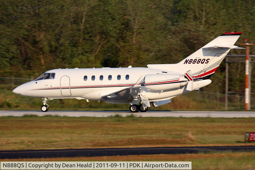 N888QS, 2008 Hawker Beechcraft Corp Hawker 900XP C/N HA-0042, NetJets 2008 Hawker Beechcraft 900XP N888QS (FLT EJA888) rolling out on RWY 2R after arrival from Chicago Midway Int'l (KMDW).