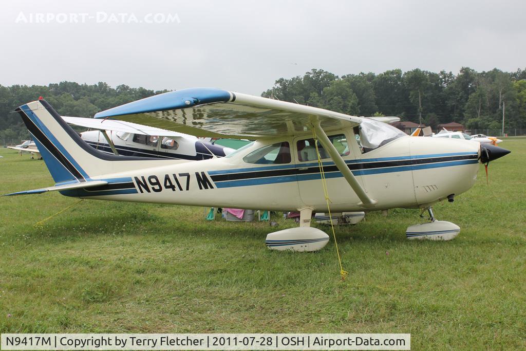 N9417M, 1976 Cessna 182P Skylane C/N 18264747, Aircraft in the camping areas at 2011 Oshkosh