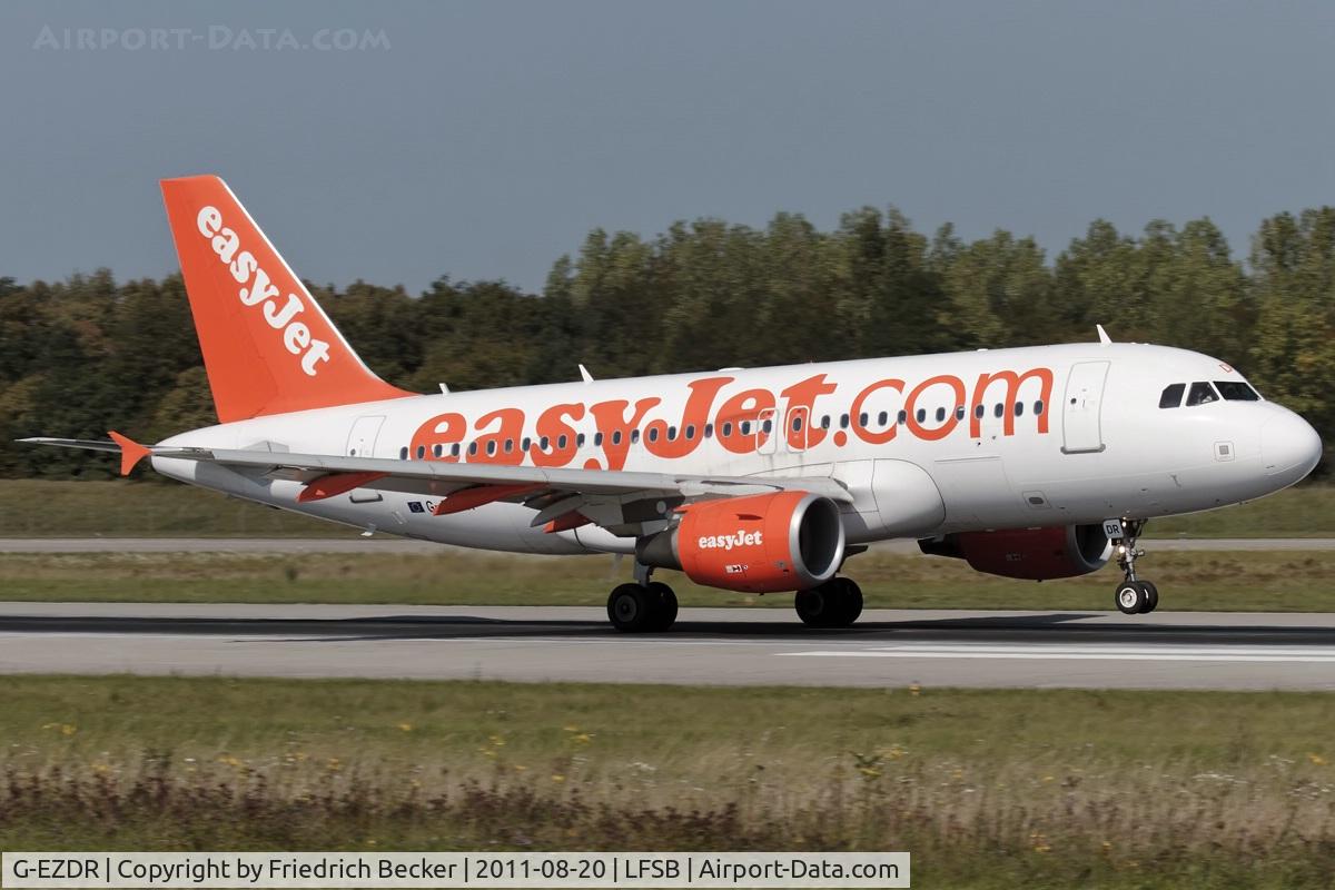 G-EZDR, 2008 Airbus A319-111 C/N 3683, decelerating after touchdown