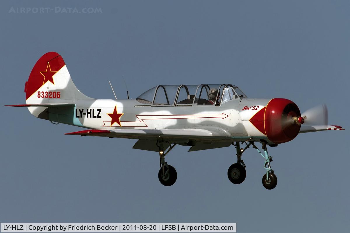 LY-HLZ, 1983 Yakovlev Yak-52 C/N 833206, on final