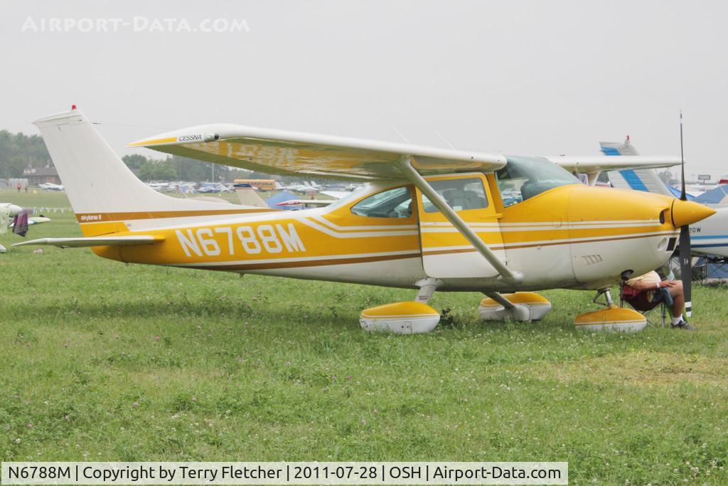 N6788M, 1975 Cessna 182P Skylane C/N 18263836, Aircraft in the camping areas at 2011 Oshkosh