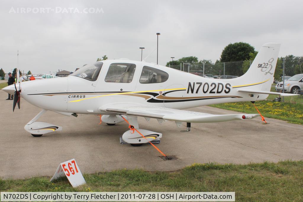 N702DS, 2004 Cirrus SR22 C/N 0989, Aircraft in the camping areas at 2011 Oshkosh