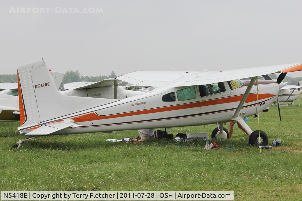 N5418E, 1979 Cessna A185F Skywagon 185 C/N 18503968, Aircraft in the camping areas at 2011 Oshkosh