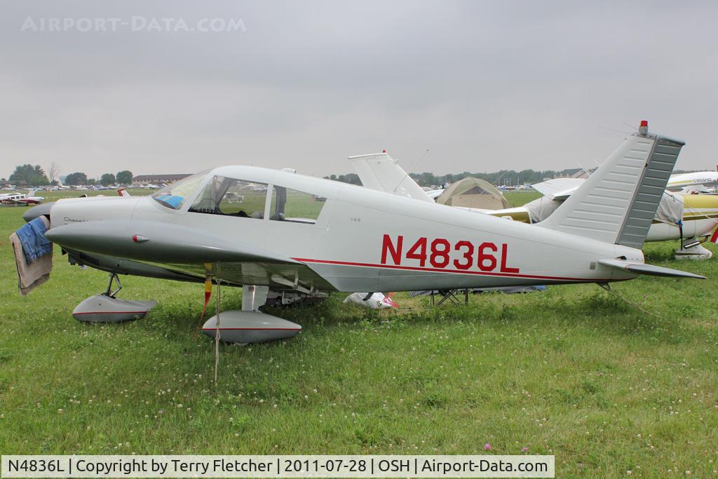 N4836L, 1967 Piper PA-28-180 C/N 28-4180, Aircraft in the camping areas at 2011 Oshkosh