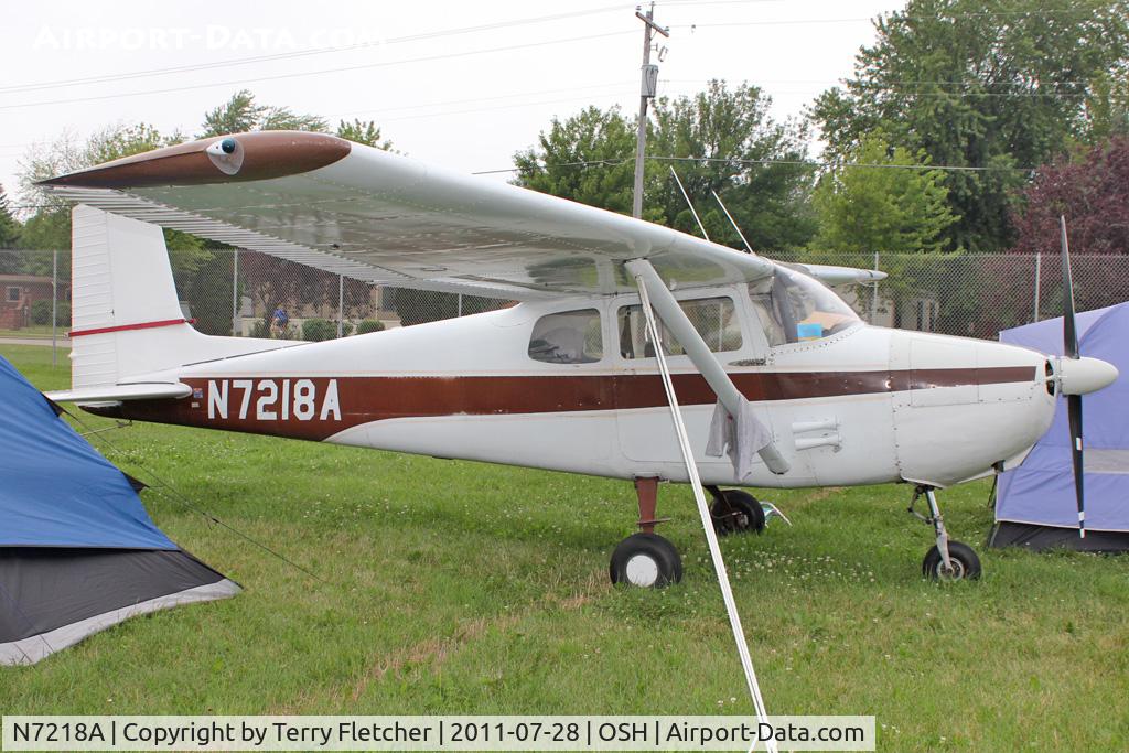 N7218A, 1956 Cessna 172 C/N 29318, Aircraft in the camping areas at 2011 Oshkosh