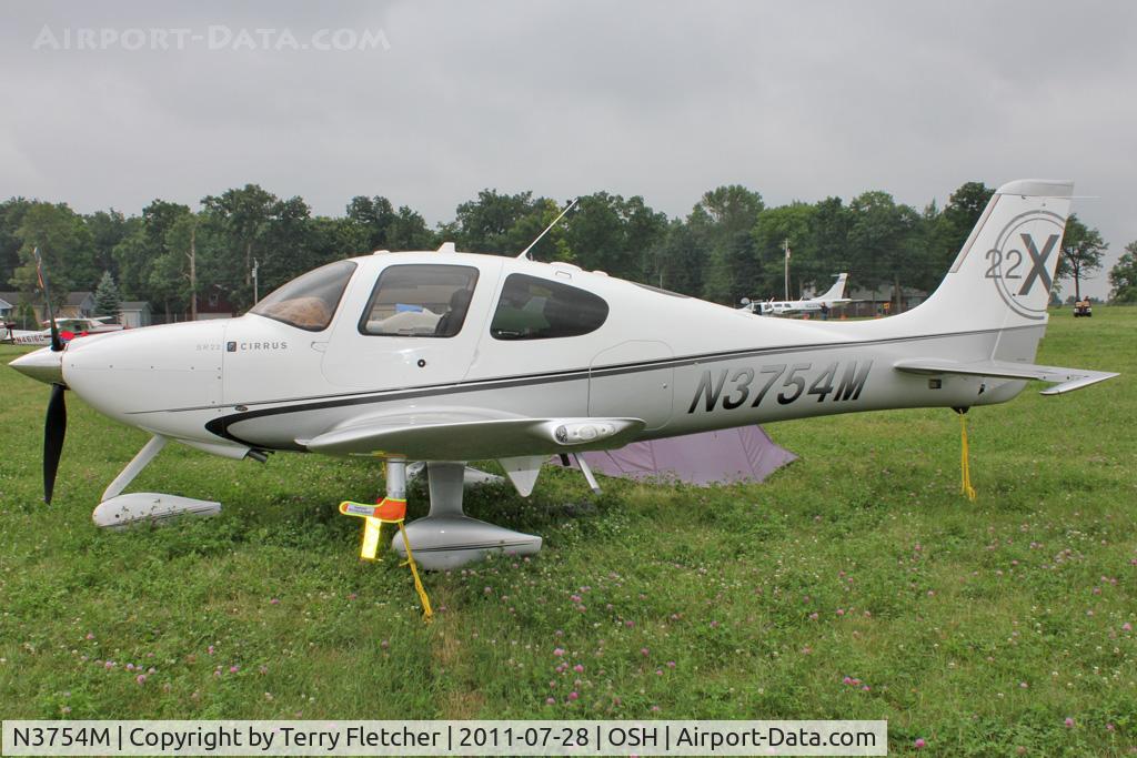 N3754M, Cirrus SR22X C/N 3663, Aircraft in the camping areas at 2011 Oshkosh