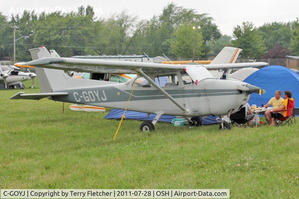 C-GOYJ, 1974 Cessna 172M C/N 17263968, Aircraft in the camping areas at 2011 Oshkosh