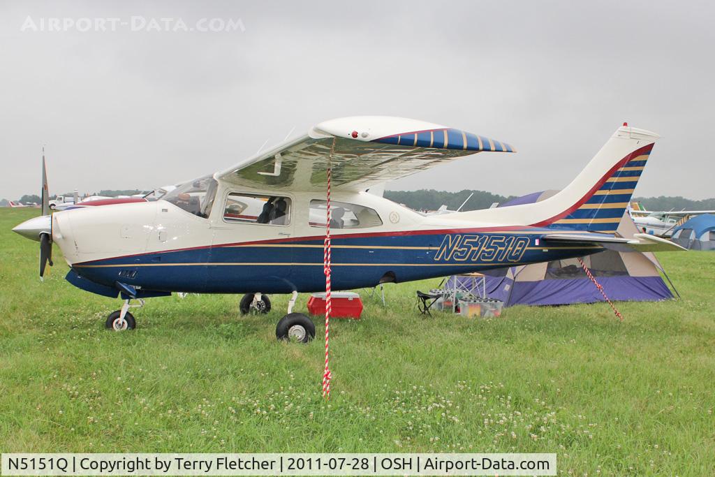 N5151Q, 1972 Cessna T210L Turbo Centurion C/N 21059651, Aircraft in the camping areas at 2011 Oshkosh