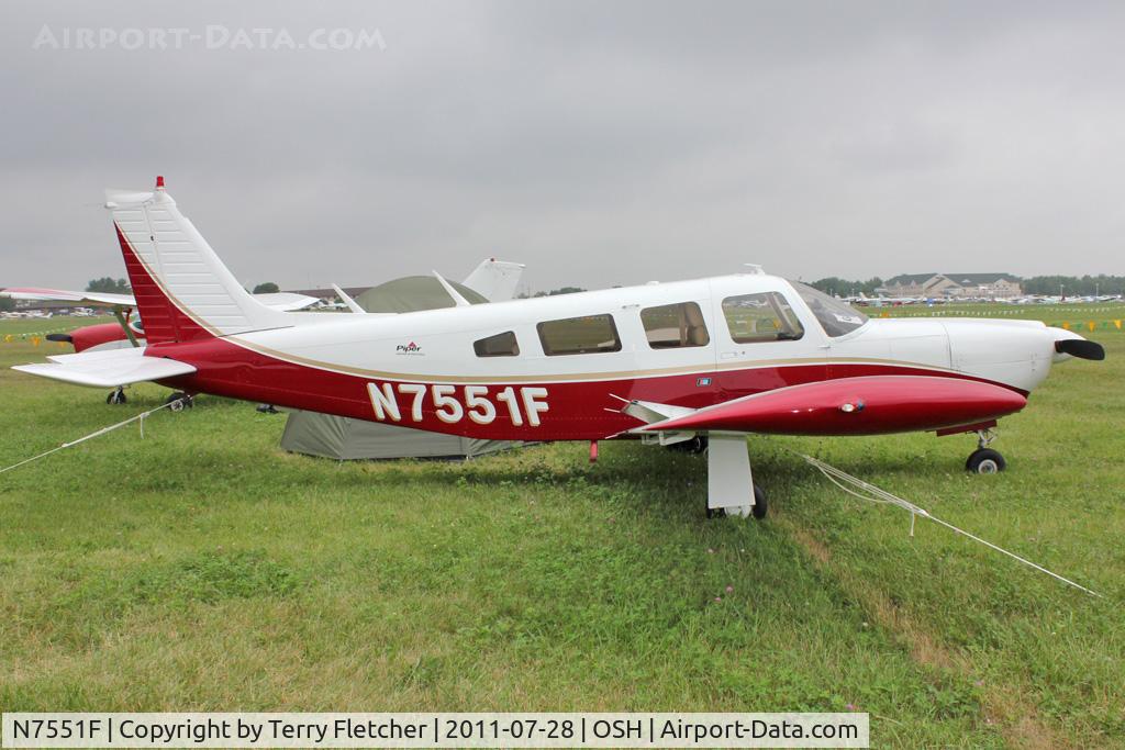 N7551F, 1976 Piper PA-32R-300 Cherokee Lance C/N 32R-7780062, Aircraft in the camping areas at 2011 Oshkosh