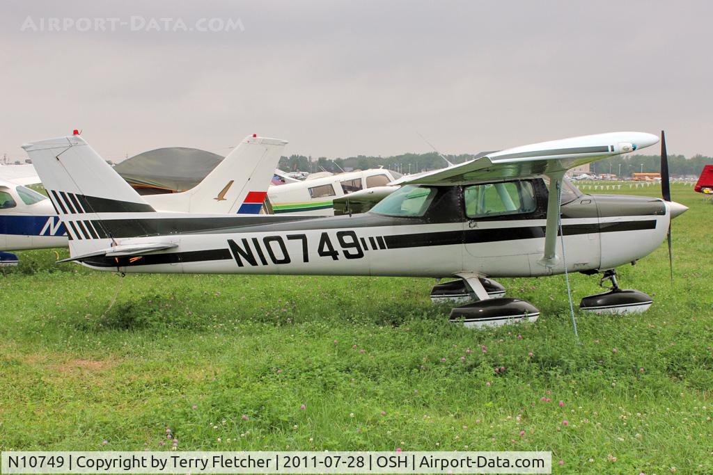 N10749, 1973 Cessna 150L C/N 15075005, Aircraft in the camping areas at 2011 Oshkosh